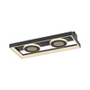 Czarna lampa sufitowa ramka LED TRAFORO Paul Neuhaus 6854-18 sterowana pilotem