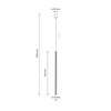 Lampa wisząca cienka ryflowana tuba 75cm FERRO NEW BROWN 750 1xG9 Tk Lighting 11426