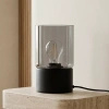 Czarna lampka stołowa z grafitowym kloszem DEX Kaja Lighting  K-6050