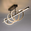 Lampa sufitowa spirala w kolorze czarnym i mosiężnym EMANDA LED 3000K z funkcją SwitchMo Just Light 19112-68