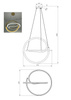 Lampa wisząca złoty wywijas o średnicy 52cm VELENNE LED 3000K Zuma Line P241249401E