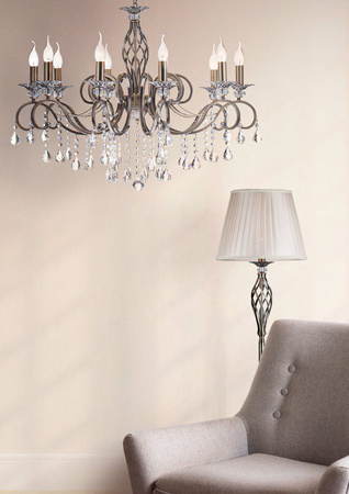 Klasyczny żyrandol wiszący o średnicy 85cm Grace RC247-PL-10-R Maytoni