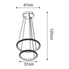 Lampa wisząca dwa ringi RIDE LED 4000K Zuma Line P22082M-2R
