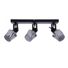Randi lampa sufitowa listwa czarny matowy 3x15w e14 klosz dymiony Candellux 93-13378