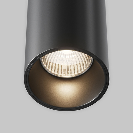 Czarna TUBA lampa wisząca LED o średnicy 7,5cm z CRI 90 Efir P089PL-15W3K-B Maytoni
