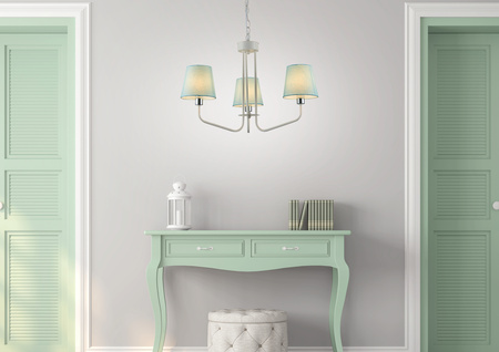 LAMPA WISZĄCA YORK 3 BIAŁY NIEBIESKI Candellux 50203096