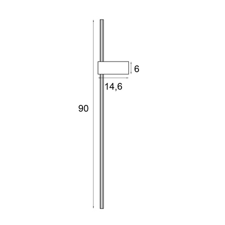 Czarny pionowy kinkiet 90cm podświetlający ściane Spirit LED 3000K Maxlight W0415
