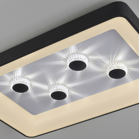 Duży nowoczesny prostokątny plafon LED 90cm x 60cm sterowany pilotem VERTIGO Just Light 14385-18
