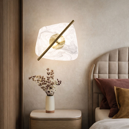 Kinkiet szklany mosiężny RELAX 5W LED 3000K Candellux Studio 21-50793