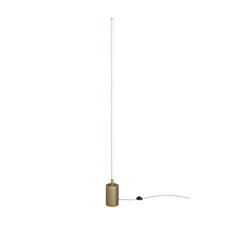 Prosta liniowa lampa podłogowa w kolorze mosiężnym Flow MOD147FL-L20BSK1 Maytoni