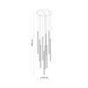 Lampa wisząca dziesięć cienkich ryflowanych rurek w kolorze brązowym FERRO NEW BROWN 10XG9 KOŁO Tk Lighting 11493