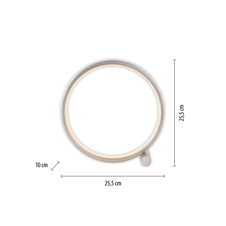 Lampka stołowa okrąg srebrna MINI RITUS LED 3000K Just Light 15395-21