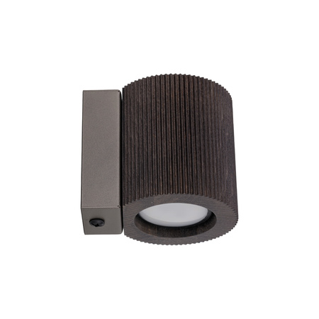Kinkiet brązowy ryflowany jednokierunkowy EVE CORTE WOOD ORZECH 1xGU10 Tk Lighting 11780