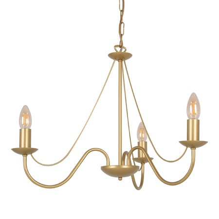 Złota lampa wisząca - świecznik w stylu glamour BARTEZ Kaja Lighting  KZ-3990