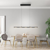 Czarna szklana lampa wisząca liniowa NELE LED 3000K z funkcją SwitchMo  Just Light 12288-18