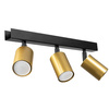 Lampa sufitowa Hudson 3xGU10 Czarno-Złoty Milagro MLP0259