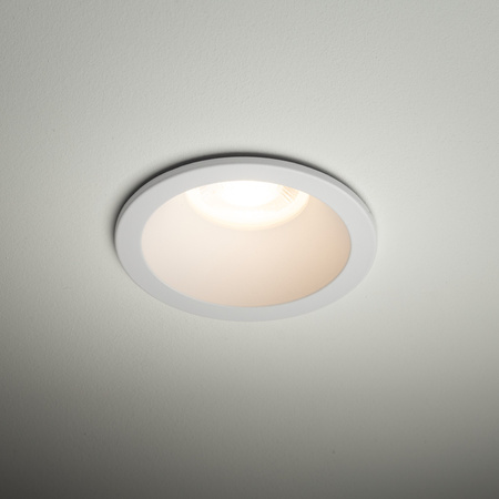 Białe okragłe podtynkowe oczko sufitowe IP65 OPTI WHITE 1xGU10 Tk Lighting 10578
