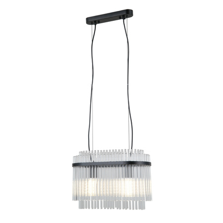 Czarna lampa wisząca w stylu glamour 2xE27 Bonte Italux PND-40929-2A-BK