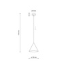 Lampa wisząca stożek o średnicy 19cm w kolorze zielonym CONO PEAPOD 1XE27 S 1xE27 Tk Lighting 10885