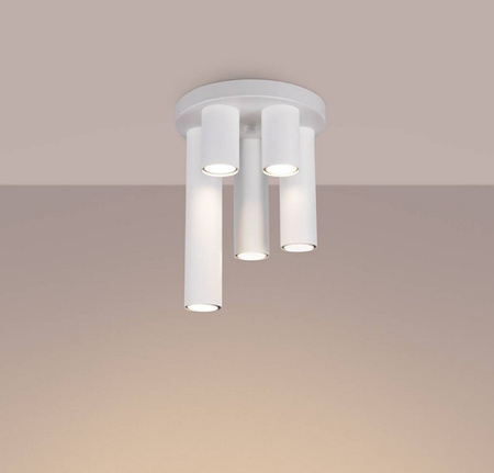 Lampa sufitowa, plafon LAGOS 5P biały Sollux Lighting SL.1465