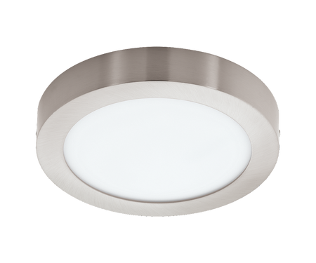Lampa sufitowa okrągła srebrna FUEVA-C LED 30cm Eglo 96678 sterowana pilotem funkcja smart