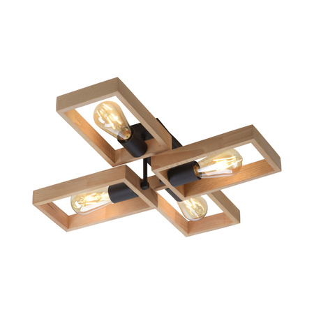 Lampa sufitowa drewniana FRANKY 4xE27 Just Light 15656-18