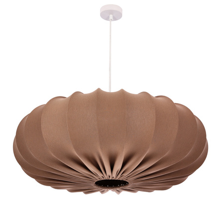 Lampa wisząca CAFEE skandynawska - z abażurem brązowym mokka 66cm 1xE27 Candellux Studio 31-39248