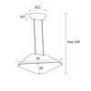 Czarna geometryczna lampa wisząca z filcu LED 3000K Carbon Maxlight P0567