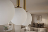 Czarna lampa wisząca z kulistymi kloszami TOKI Kaja Lighting K-5861 