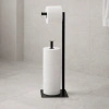 Czarny, metalowy stojak na papier KS-44 PAPER STAND z serii KAJA HOME