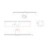 Kinkiet Modern Slim 40 cm chrom LED 3000K Light Prestige LP-777/1W M CH