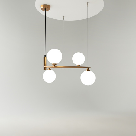 Lampa wisząca RING Maytoni mosiądz MOD013PL-04BS1