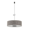 Lampa wisząca o średnicy 65cm z abażurem w kolorze jedwabistego grafitu 1xE27 LAGO L Nowodvorski 11675