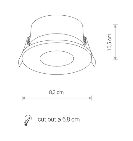 Oprawa wpuszczana łazienkowa GOLF IP54 Nowodvorski 8376 8375 kolor do wyboru