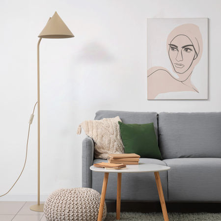 Lampa podłogowa w kolorze sabia z metalowym stożkowym kloszem 1xE27 CONO SABIA Tk Lighting 16211