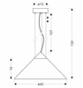 Lampa wisząca stożkowy szklany klosz o średnicy 42cm PRESTO 1xGX53 Candellux Studio 31-51042