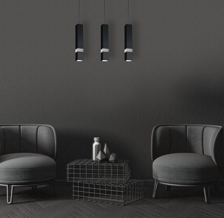 Lampa wisząca VIDAR III BLACK/CHROME 3xGU10 Milagro MLP6288