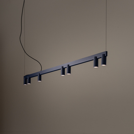 Lampa wisząca podłużna 150cm granatowa z dodatkowym podświetleniem FOURTY LINE LED VII Nowodvorski 12293