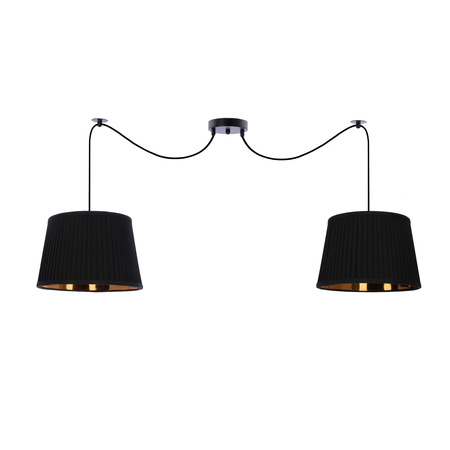 Gillo lampa wisząca czarny 2x40w e27 abażur czarny Candellux 32-10254