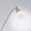 Srebrna lampa podłogowa z elastycznym ramieniem i szklanym kloszem na dotyk PINO 1xG9 Paul Neuhaus 400-55
