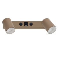 Podwójny kinkiet w kolorze sabia z gniazdem USB NEX SABIA 2XGU10 Tk Lighting 11359