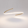 Nowoczesna lampa wisząca – subtelna, dynamiczna linia LED o barwie ciepłej Curve MOD242PL-L33BSK Maytoni