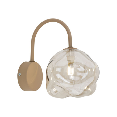 Kinkiet w kolorze beżowym ze zniekształconym szklanym kloszem LAVA SABIA 1xG9 Tk Lighting 11152