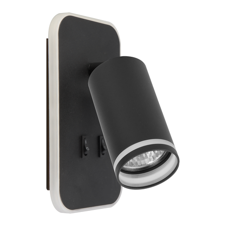 Oprawa Pipe Ring Kinkiet Czarny 1xGU10 + LED 6W Milagro ML2081