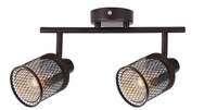 LAMPA SUFITOWA CANABERA KAWOWE ZŁOTO 2X40W E14 KLOSZ BURSZTYNOWY Candellux 92-81766