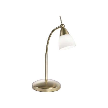 LAMPA STOŁOWA MATOWY MOSIĄDZ z wyginanym ramieniem 1xG9 PINO 4001-60 