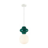 Lampa wisząca ceramiczna zielona 1xE14 Latera Italux PND-94331-1S-GRE