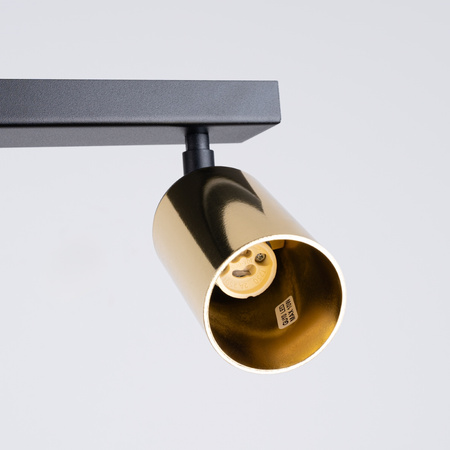 Plafon WINX 6L czarny/złoty Sollux SL.1388