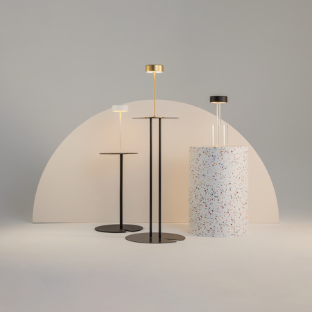 Czarna przenośna lampka stołowa z wazonem LED AI Collaboration MOD229TL-L3B3K1 Maytoni