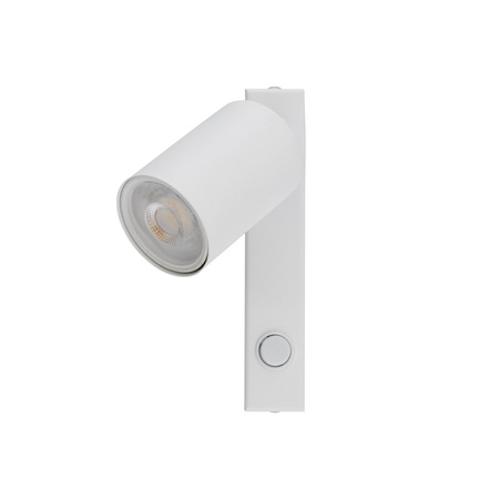 Kierunkowy kinkiet w kolorze białym z wbudowanym przełącznikiem NEX WHITE 1XGU10 Tk Lighting 11365